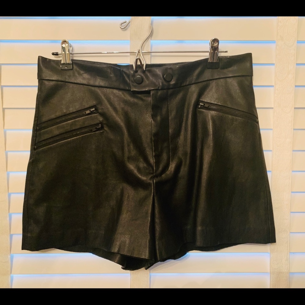 Zara faux leather shorts